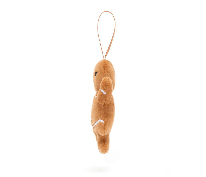 Festive Folly Gingerbread Ruby Ornament