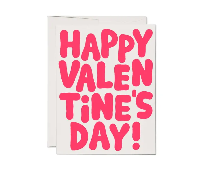 Valentine Bubble Letters Greeting Card