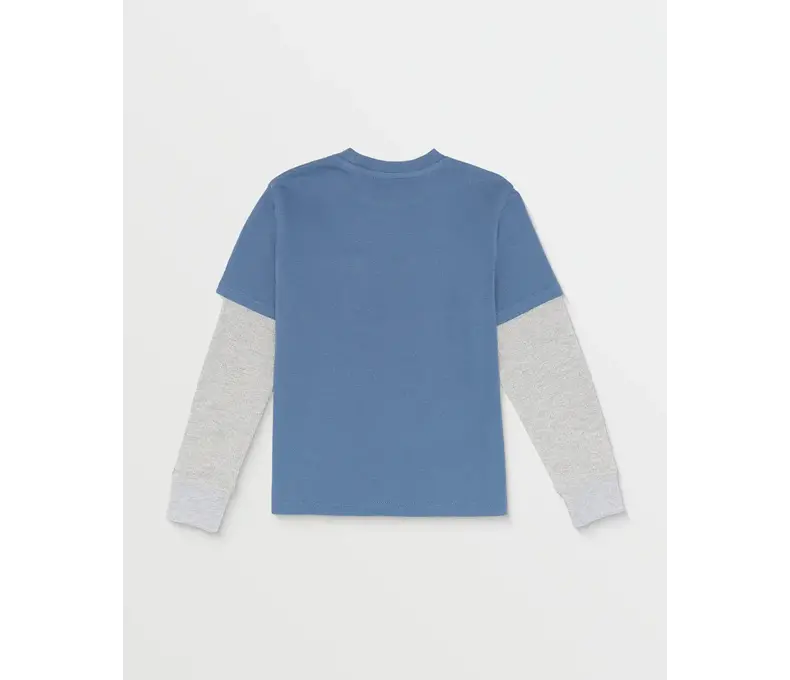 Little Boys Stone Patch Twofer Long Sleeve