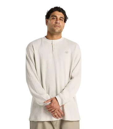 Numeric Waffle Knit Long Sleeve Henley