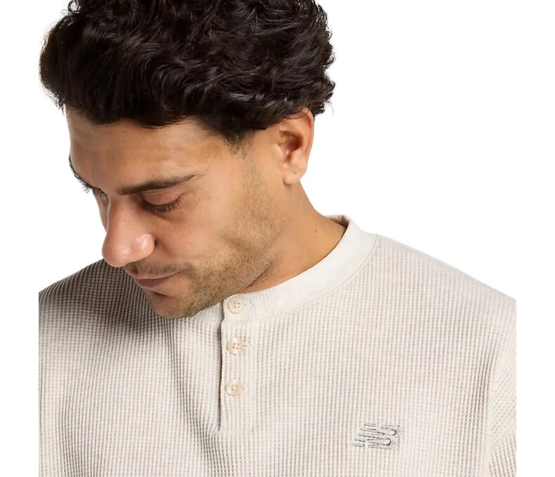 Numeric Waffle Knit Long Sleeve Henley