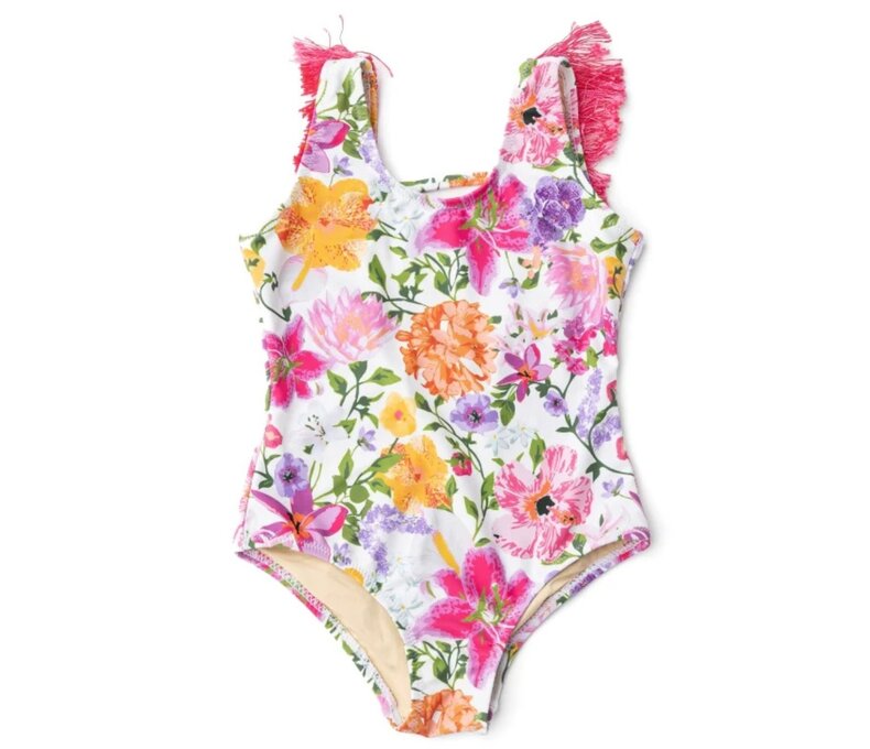 1pc Fringe Back Bathing Suit