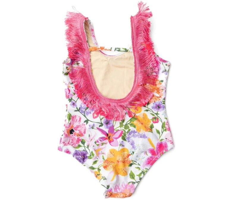 1pc Fringe Back Bathing Suit