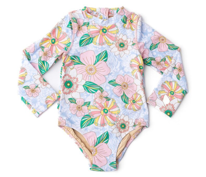 1pc Long Sleeve Bathing Suit