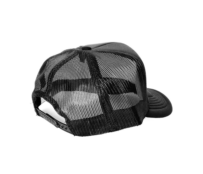 Foam Mesh Trucker Hat Large Blackout Logo