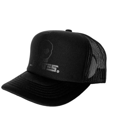 Foam Mesh Trucker Hat Large Blackout Logo