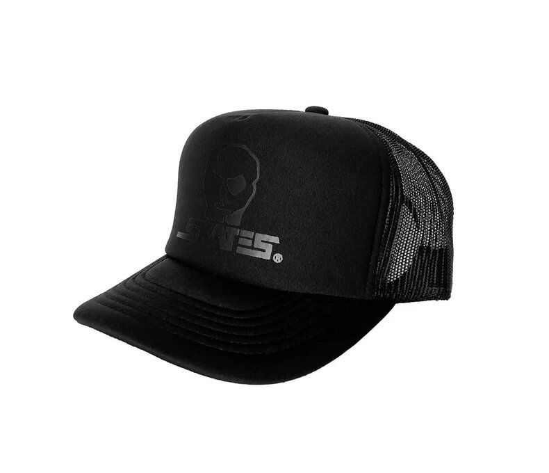 Foam Mesh Trucker Hat Large Blackout Logo