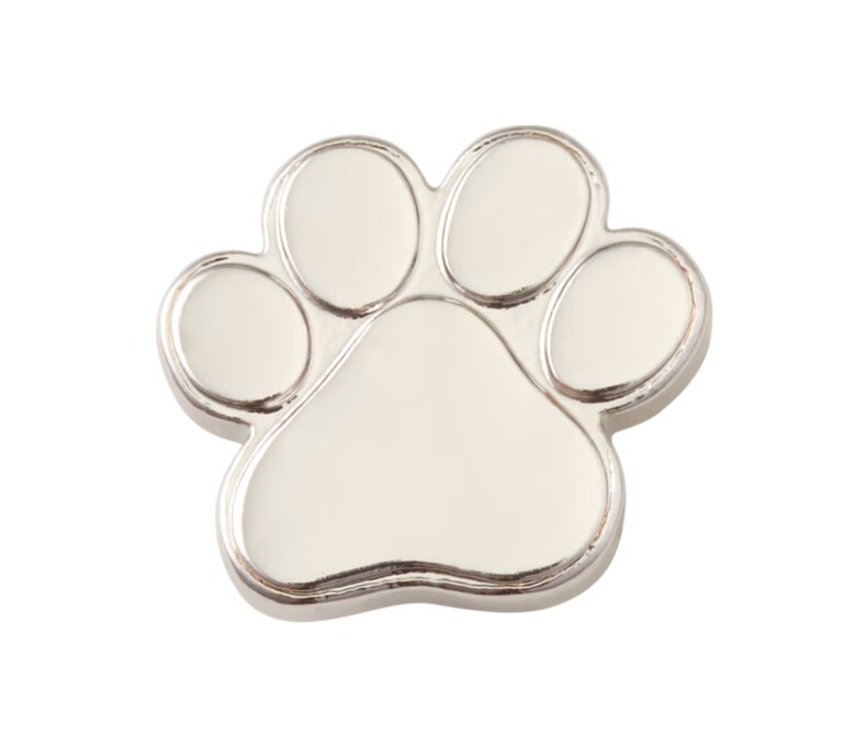 Silver Paw Print Jibbitz
