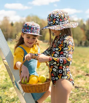 Longsleeve One Piece Swimsuit: Petal's Realm