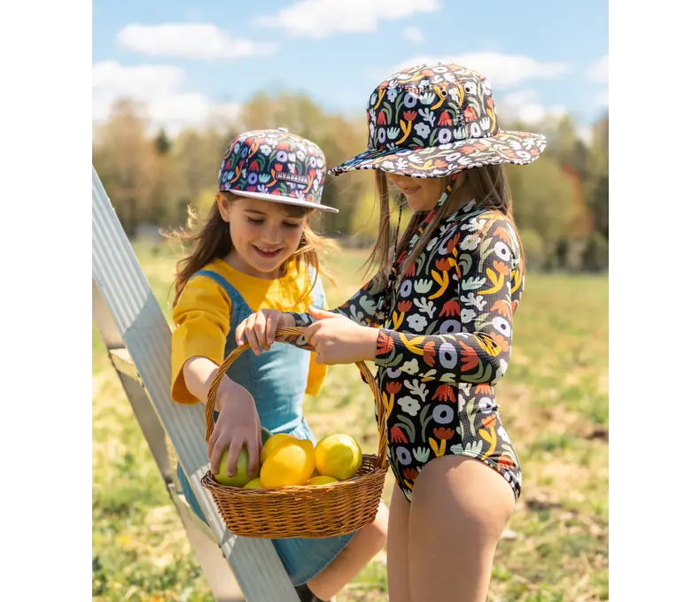 Longsleeve One Piece Swimsuit: Petal's Realm