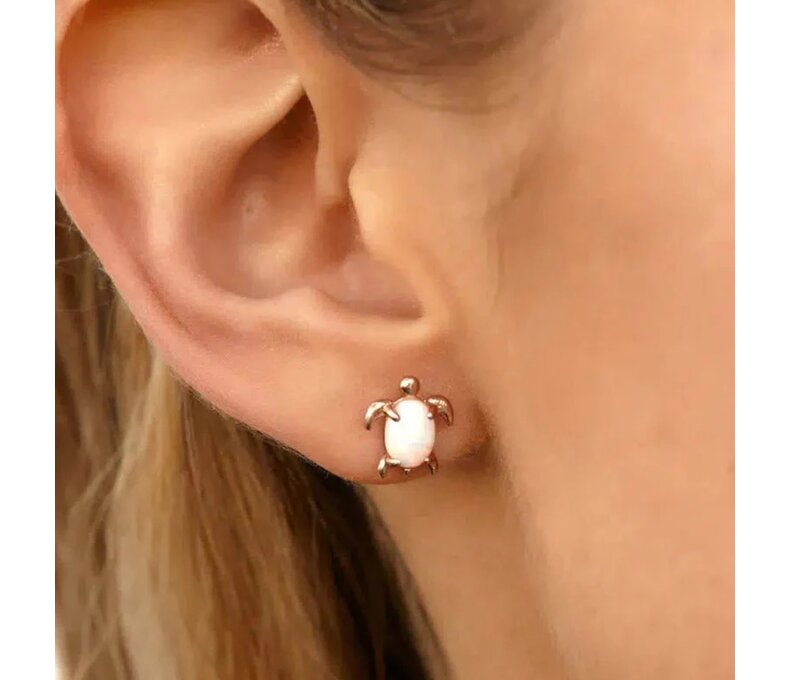 Opal Sea Turtle Earrings
