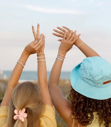 Bubble Letter Gold Bracelet