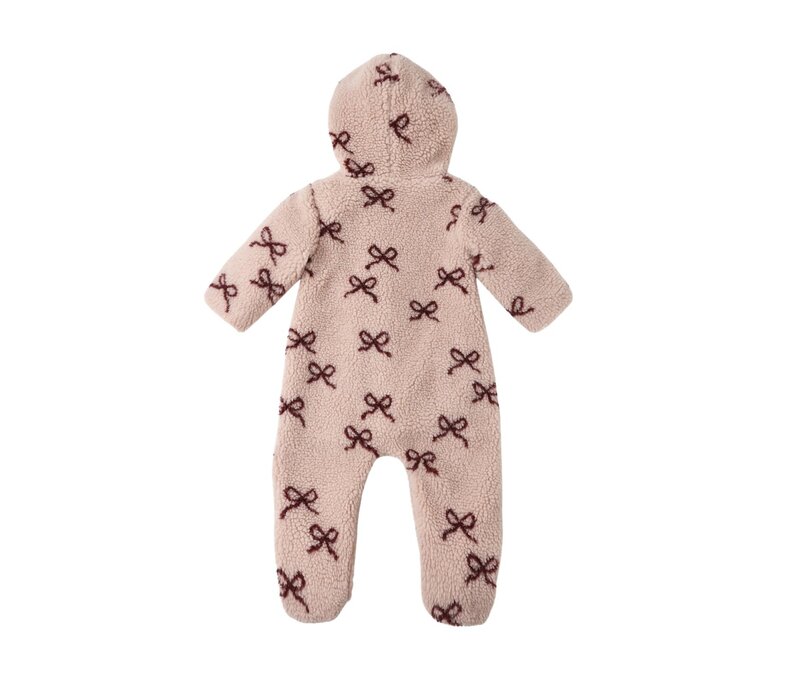 Infant Fleece Jumpsuit in Bows