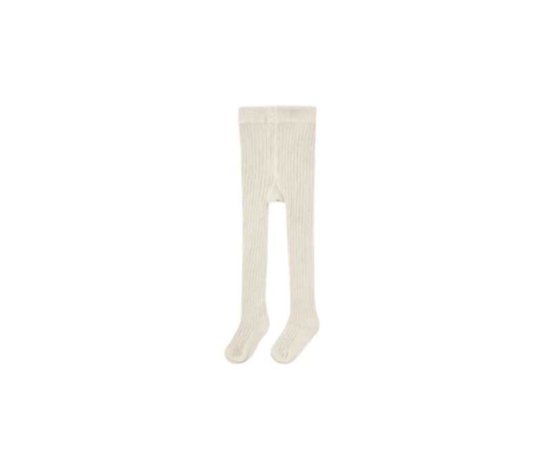 Girls Ribbed Tights in Navy or Natural