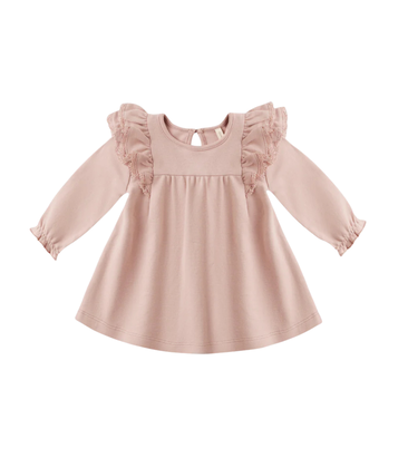 Long Sleeve Flutter Dress