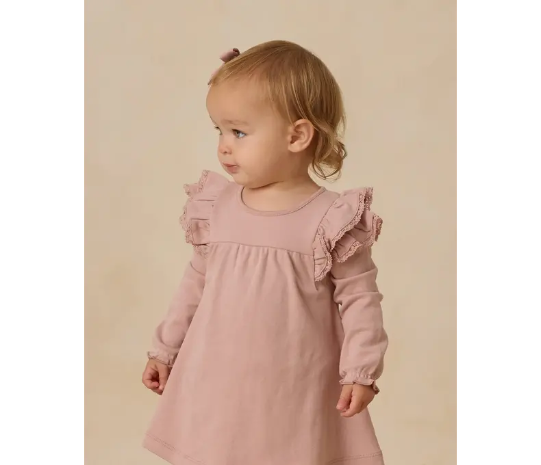 Long Sleeve Flutter Dress