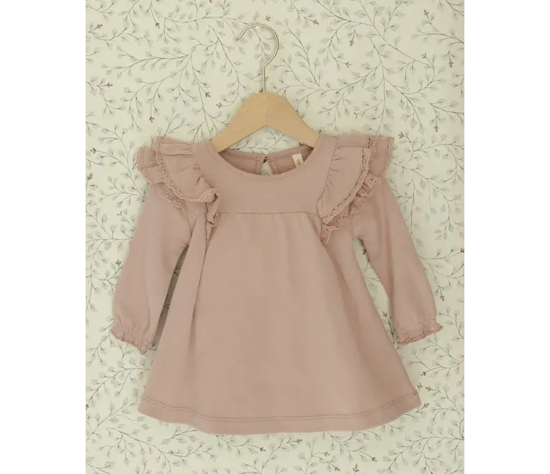 Long Sleeve Flutter Dress
