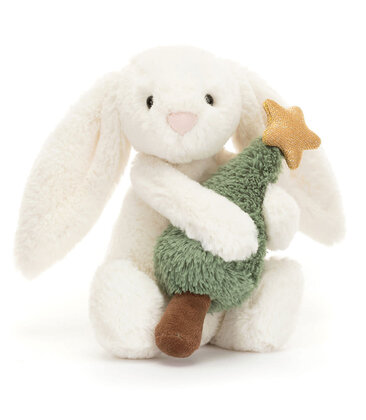 Bashful Bunny with Christmas Tree