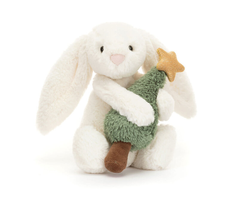 Bashful Bunny with Christmas Tree