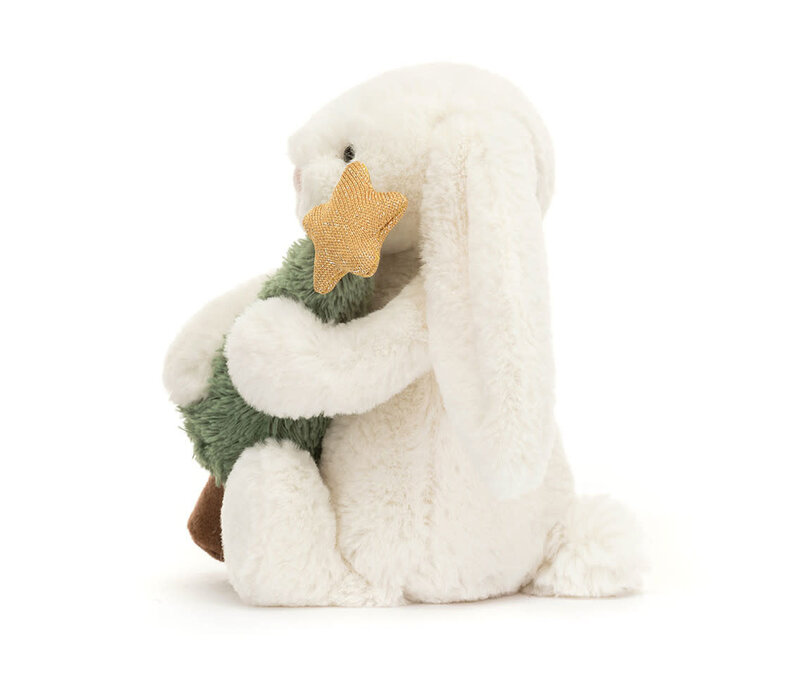 Bashful Bunny with Christmas Tree