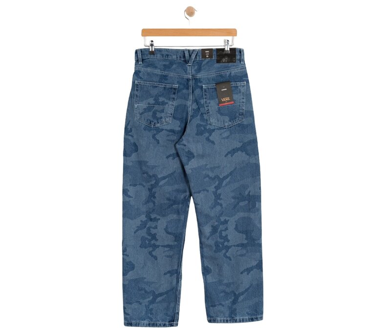 Kids Check 5 Loose Camo Print Denim Pants