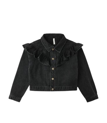 Ruffle Denim Jacket