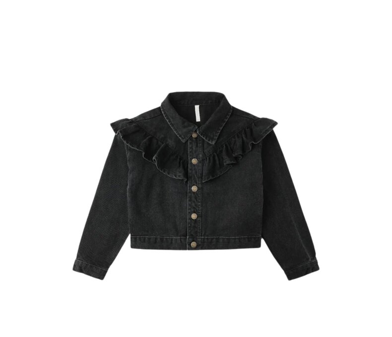 Girls Ruffle Denim Jacket