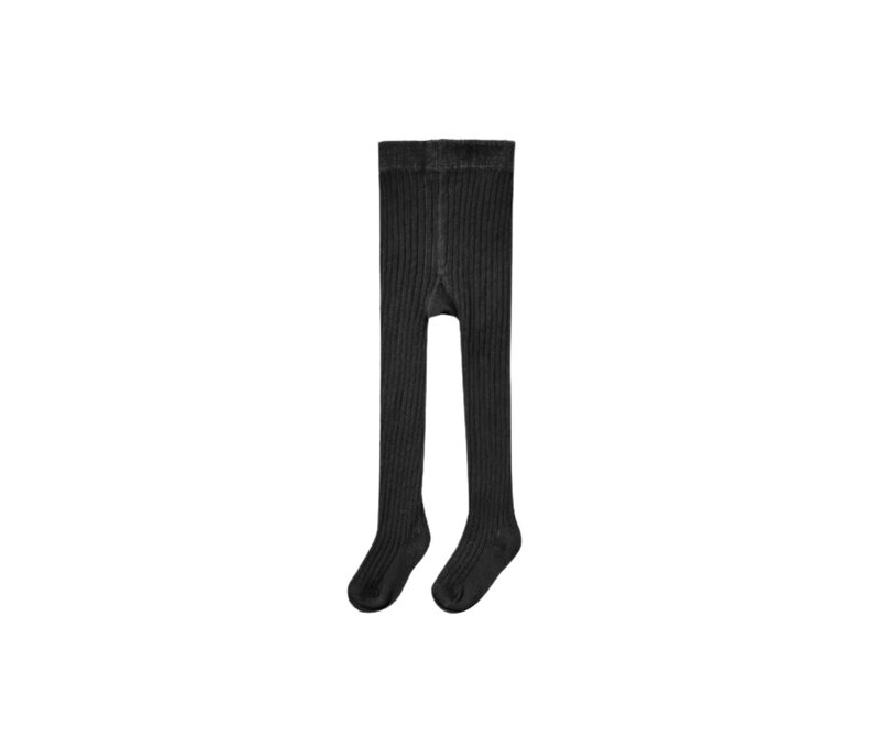 Girls Ribbed Tights - Black, Stone or Antique