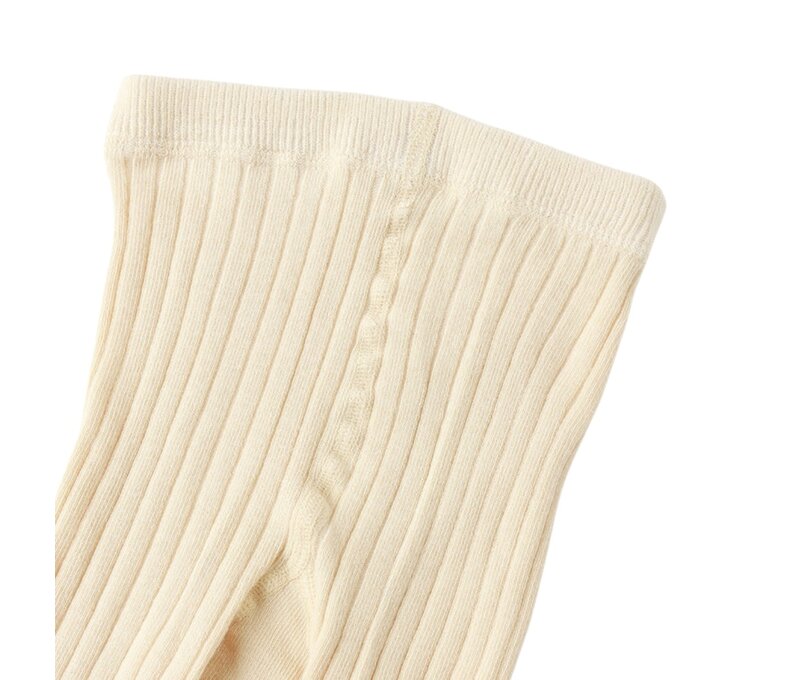 Girls Ribbed Tights - Black, Stone or Antique