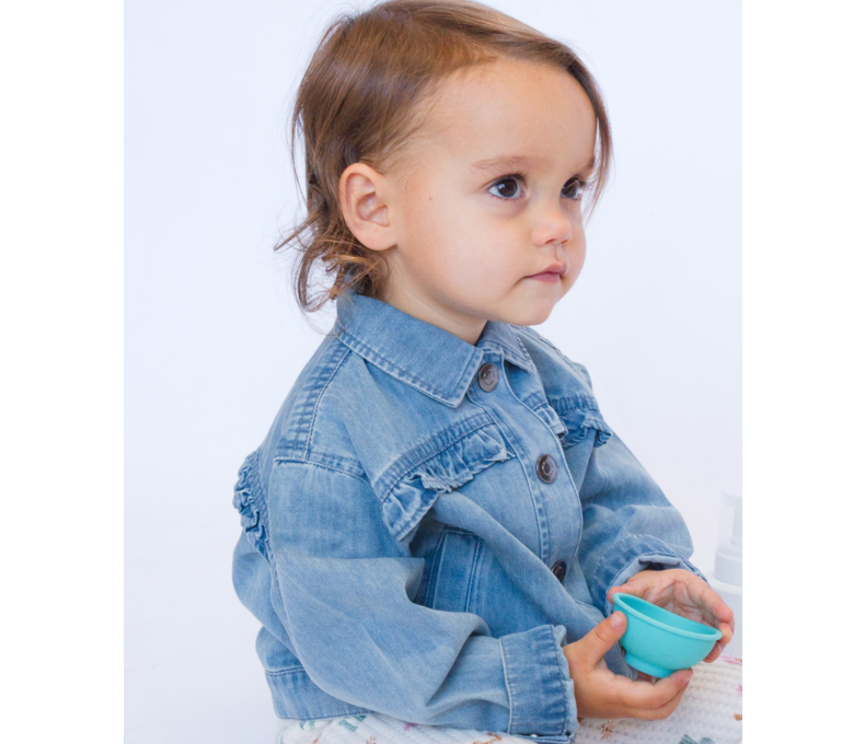 Ines Ruffle Denim Jacket