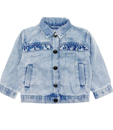 Ines Ruffle Denim Jacket