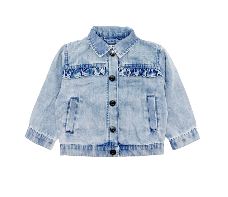 Ines Ruffle Denim Jacket