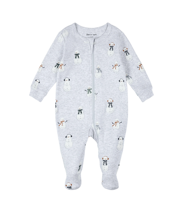 Snowman Print Footed Sleeper