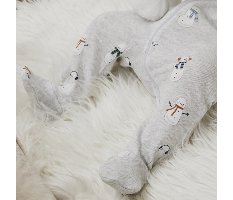 Snowman Print Footed Sleeper