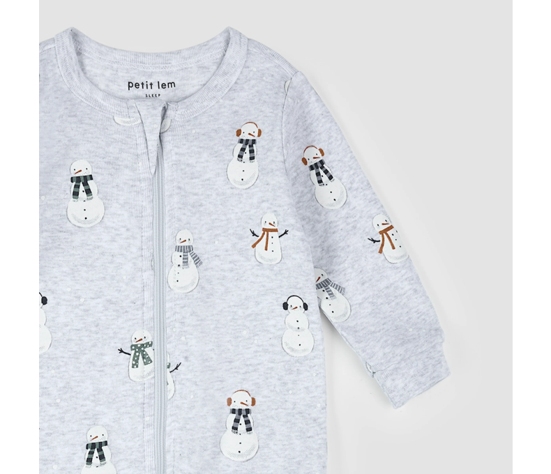 Snowman Print Footed Sleeper