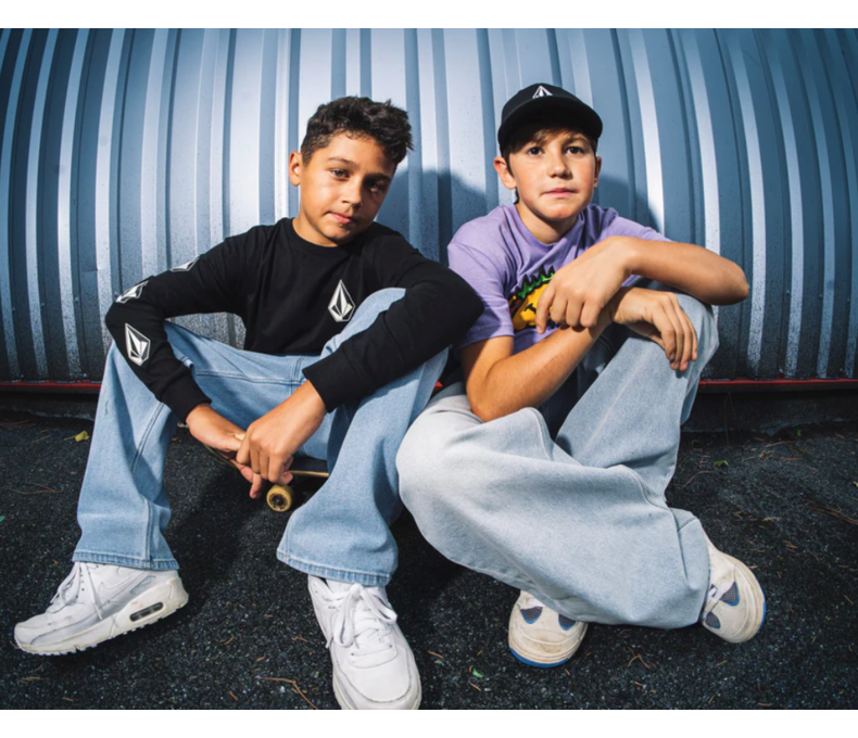 Kids Iconic Stone L/S Tee