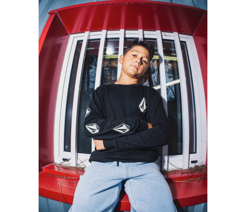 Kids Iconic Stone L/S Tee