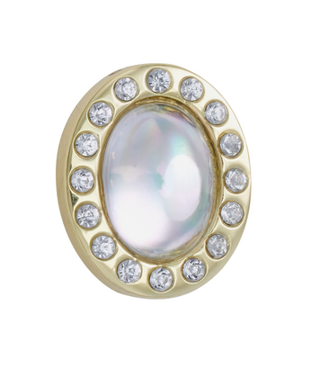 Tiny White Circle Gem Jibbitz
