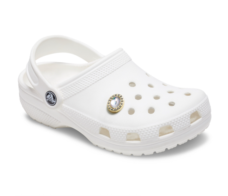 Tiny White Circle Gem Jibbitz