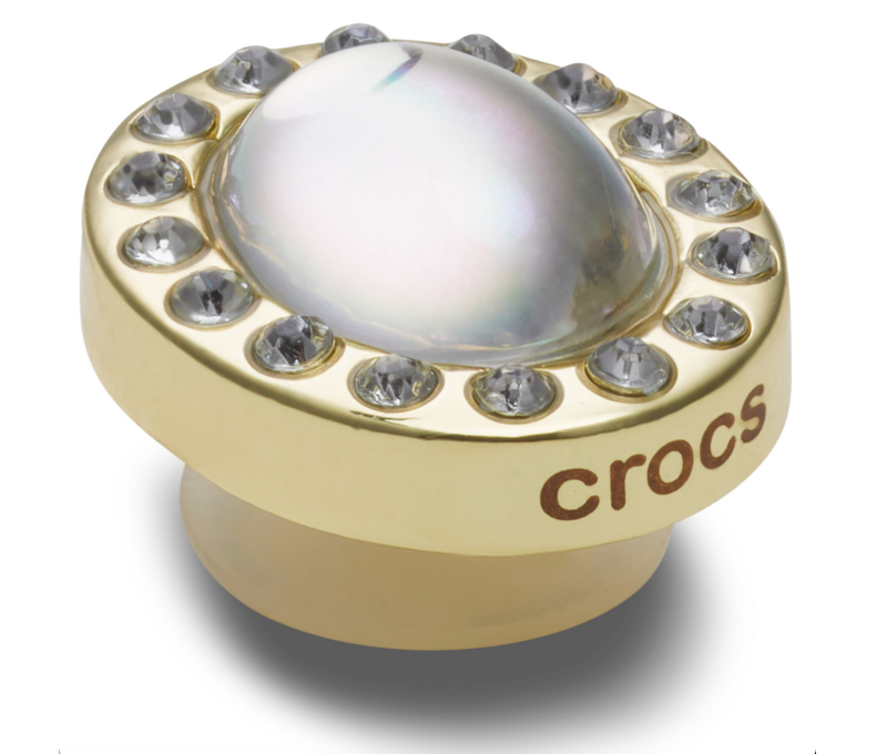 Tiny White Circle Gem Jibbitz