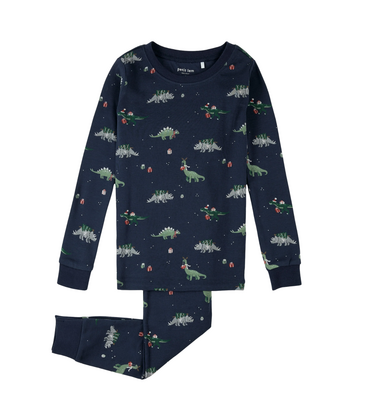 Holiday Dinosaur Print PJ Set