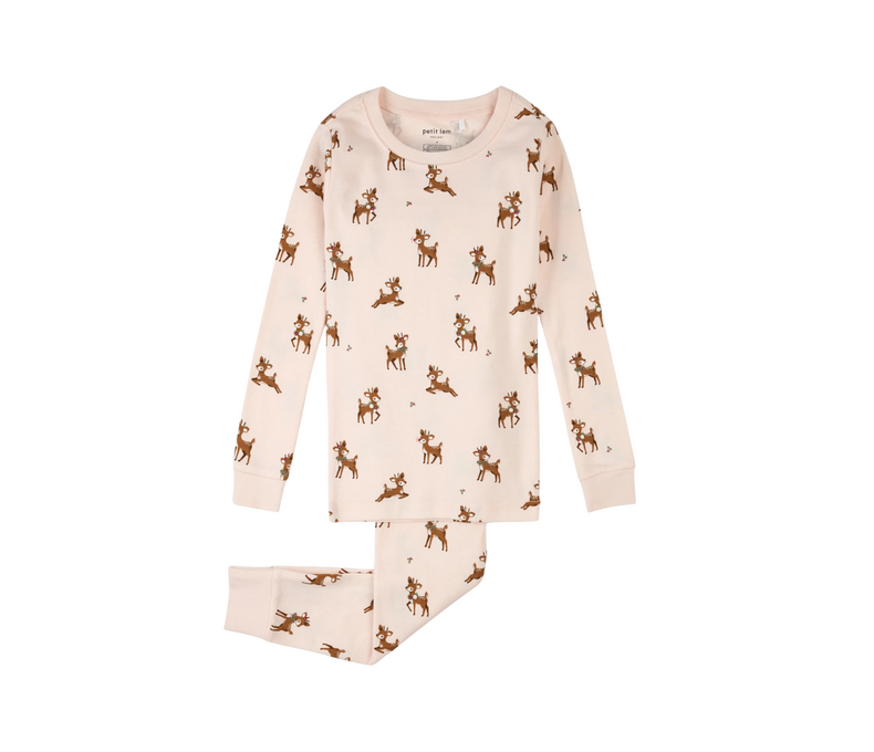 Reindeer Print PJ Set