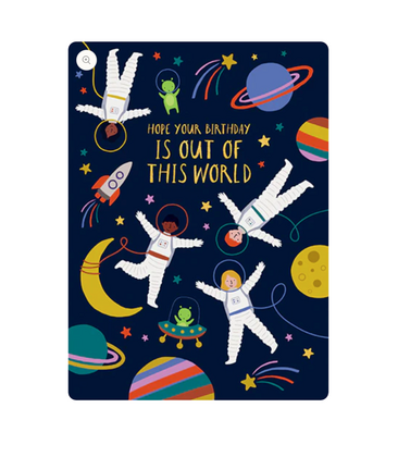 Spacemen Birthday Card