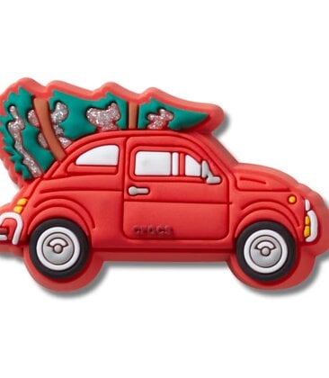 Red Car with Christmas Tree