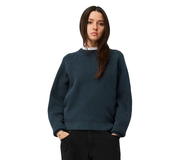 Womens Wave Knit Sweater