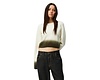 Womens Cropped Mohair Knit Sweater