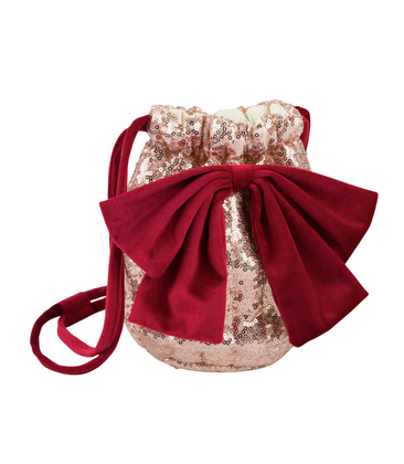 Pink Sequin Bow Bag