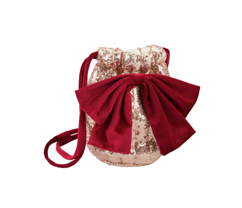 Pink Sequin Bow Bag