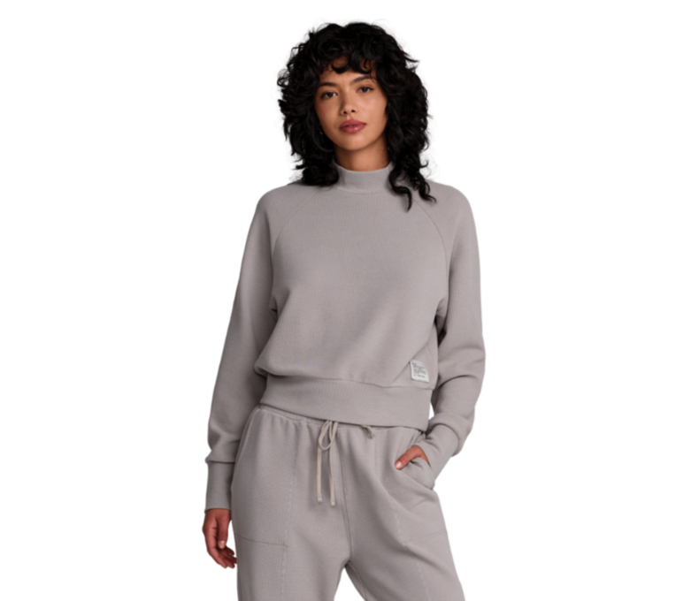 Sofie Waffle Mock Neck Sweater