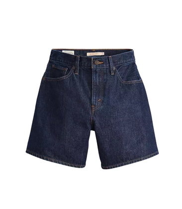High Rise Baggy Denim Shorts